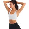 image:imageOYANUS Sports Bras for Women Sexy Crisscross Back Padded Strappy Workout Bras Medium Support Yoga Bra with Removable CupsZ01white