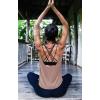 image:imageOYANUS Womens Summer Workout Tops Sexy Backless Yoga Shirts Open Back Activewear Running Sports Gym Tank TopsBisque