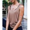 image:imageOYANUS Womens Summer Workout Tops Sexy Backless Yoga Shirts Open Back Activewear Running Sports Gym Tank TopsBisque