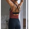image:imageOYANUS Womens Summer Workout Tops Sexy Backless Yoga Shirts Open Back Activewear Running Sports Gym Tank TopsBurgundy