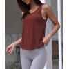 image:imageOYANUS Womens Summer Workout Tops Sexy Backless Yoga Shirts Open Back Activewear Running Sports Gym Tank TopsBurgundy