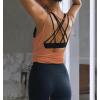 image:imageOYANUS Womens Summer Workout Tops Sexy Backless Yoga Shirts Open Back Activewear Running Sports Gym Tank TopsCoral Orange