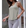 image:imageOYANUS Womens Summer Workout Tops Sexy Backless Yoga Shirts Open Back Activewear Running Sports Gym Tank TopsGray