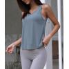 image:imageOYANUS Womens Summer Workout Tops Sexy Backless Yoga Shirts Open Back Activewear Running Sports Gym Tank TopsLightblue