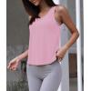 image:imageOYANUS Womens Summer Workout Tops Sexy Backless Yoga Shirts Open Back Activewear Running Sports Gym Tank TopsPink