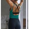 image:imageOYANUS Womens Summer Workout Tops Sexy Backless Yoga Shirts Open Back Activewear Running Sports Gym Tank TopsTeal