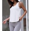image:imageOYANUS Womens Summer Workout Tops Sexy Backless Yoga Shirts Open Back Activewear Running Sports Gym Tank TopsWhite