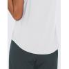 image:imageOYANUS Womens Summer Workout Tops Sleeveless Racerback Athletic Tank Top High Neck Loose Fit Running Gym Yoga ShirtsWhite