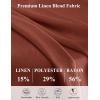 image:imageOYANUS Womens Summer Linen Shorts High Waisted Wide Leg Casual Beach Vacation Lounge Elastic Waist Shorts with PocketsBrick Red
